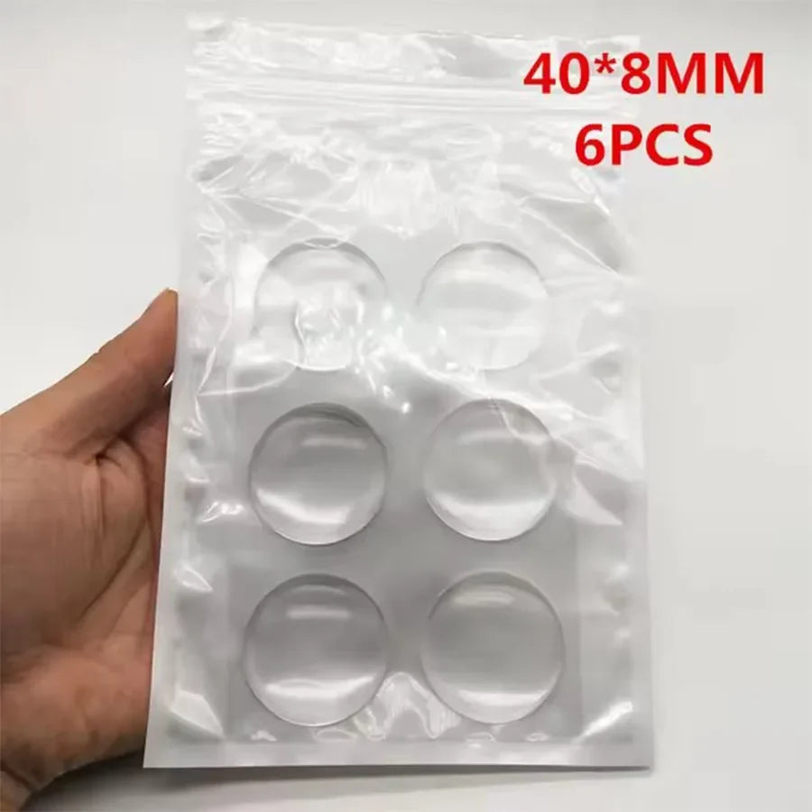 Door Knob Wall Shield Clear Soft Rubber Door Stopper Door Handle Bumper Mute Stickers Wall Protector Muffler Pad Protective Plug