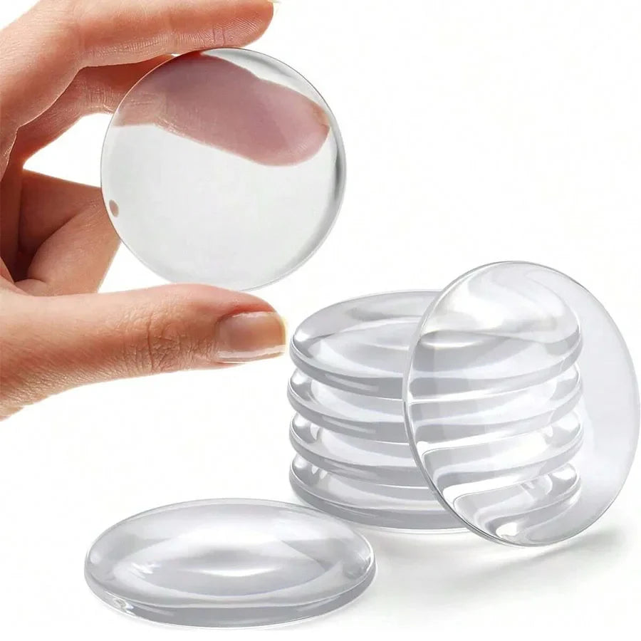 Door Knob Wall Shield Clear Soft Rubber Door Stopper Door Handle Bumper Mute Stickers Wall Protector Muffler Pad Protective Plug